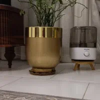 گلدان فایبر گلاس طلایی