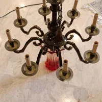 لوستر برنجی هشت شاخه دو عدد