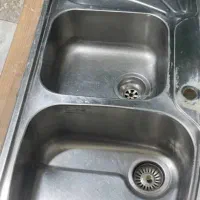 سینک دو لگنه اخوان در حد نو، قیمت مناسب