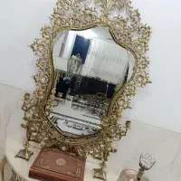 آینه شمعدان ومیز تلویزیون برنجی