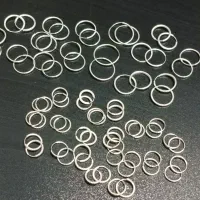 گوشواره نقره حلقه ای تراش دار سبک