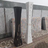 دوعددگلدان چوبی