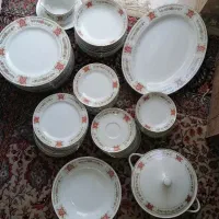 فروش سرویس چینی لبه نقره ای ناگارا ژاپنی
