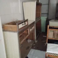 میز پیشخوان مغازه چوبی ، بوفه قدیمی، میز جلو مبلی