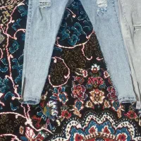 شلوار لی مردانه زاپ دار دم پا زیپ سایز ۳۳