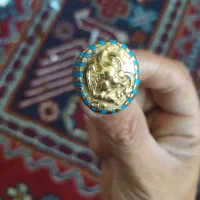 انگشتر طلاقدیمی،فیروزه کاری شده