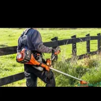 علف زنی باغ و باغچه با دستگاه دروگر
