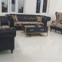 مبل چستر ۸ نفره چرمی|مبلمان خانگی و میز عسلی|قم, دانش|دیوار