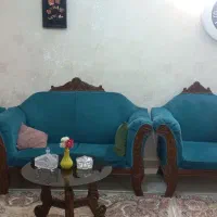 مبل ۷ نفره منبت شده چوب گردو