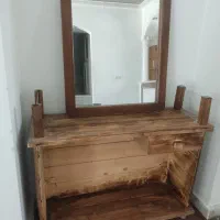 اینه کنسول سنتی با چوب گردو