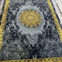 ۲ عدد فرش ۶ متری طرح ابریشم درحد نو
