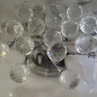 دو عدد لوستر کریستالی ۲ و ۳ شعله