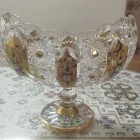 کشکول پایه دار بزرگ چک اصل و طلا کوب