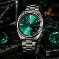 Seiko5 Automatic original sportصفحه زمردی قاب درشت