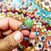 انگشتر نقره عقیق سبز