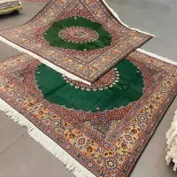 فرش دستباف ۲ در ۲ جفت ۴ متری مربع سبزباتخفیف ۹۵ت