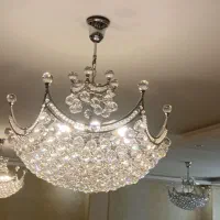 سه عدد لوستر دانه درشت کریستال اتریش،به ضمانت