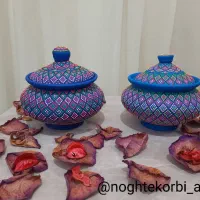 قندون های رنگی با روش نقطه کوبی کار شده