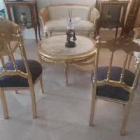 نیم ست فرانسوی ورق طلا چوب گرجستان