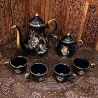 شیر قهوه خوری و قندان وجهار فنجان