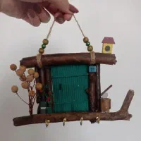 جا کلیدی طرح کلبه چوبی