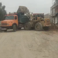 لودر  کامیون حمل مصالح ساختمانی خاکبرداری خاکریزی
