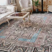 3تخته فرش زمردمشهد، گل برجسته، 1200شانه