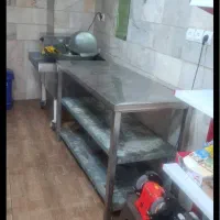 میز کار استیل مقاوم در حد نو