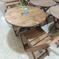میز و صندلی چوبی تاشو مسافرتی