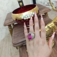 انگشتر نقره یاقوت اصل سنگین