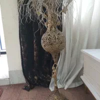 گلدان برنجی قو برنجی
