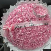 باکس گل ، هدیه تولد ، باکس پول ودسته گل روبانی
