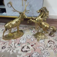 اسب و گوزن برنجی