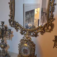 آینه کنسول شمعدان ساعت آلیاژ برنج
