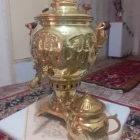 سماور زغالی با قوری