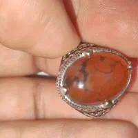 انگشتر نقره عقیق یمن رگه دار