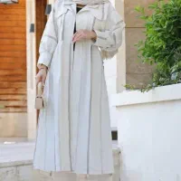 مانتو پشت دکمه ای بلند با کفش رایگان