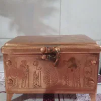 صندوقچه قدیمی،آنتیک مسی، دکوری