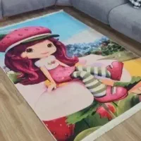 فرش بچگانه طرح دختر توت فرنگی