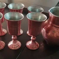 پارچ و 6 لیوان مسی زنجان