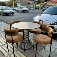میز و صندلی شاسی فلز الماس