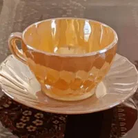 دو عدد نعلبکی چایخوری فوق شکسته