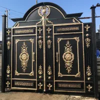 درب سرستون باغی چدن دروازهKOLW7193حیاط باغچه فورج