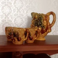 ست آب خوری ی قدیمی با سه لیوان
