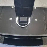 میز تلوزیون شیشه ای سه طبقه مینیمال