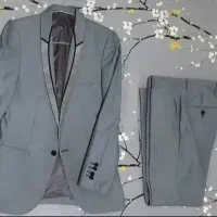 کت و شلوار مردانه طوسی رنگ سایز۴۲