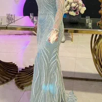 پیراهن مجلسی سنگدوزی کار شده