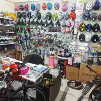 لوازم دوچرخه قالپاق قفل زین تلمبه کلاه چراغ باربند