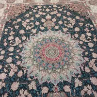 فرش ۱۲متری جفت طرح ۱۰۰۰شانه سورمه ای زیبا نقش