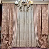 والان پرده چهار عدد صورتی طلاکوب ترکیه ای